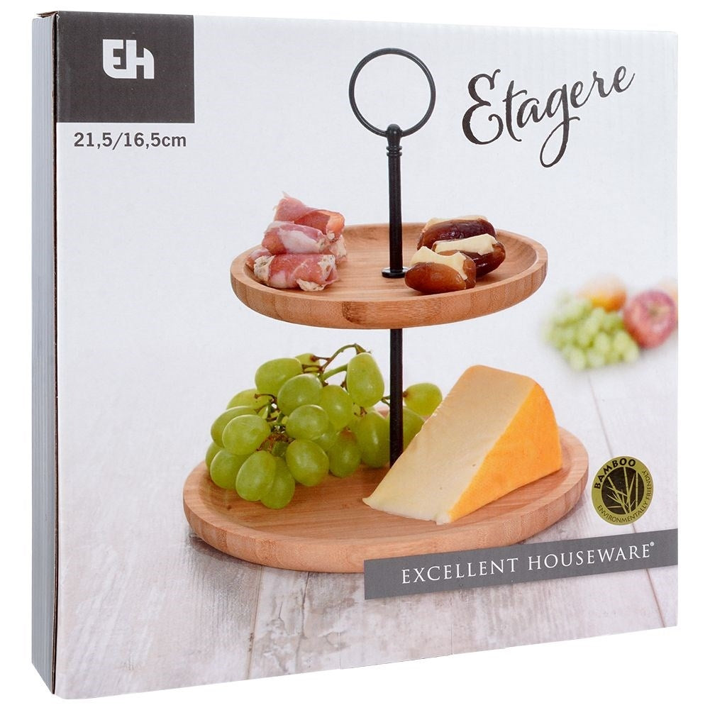Two-tier cookie tray for cookies, fruit and snacks