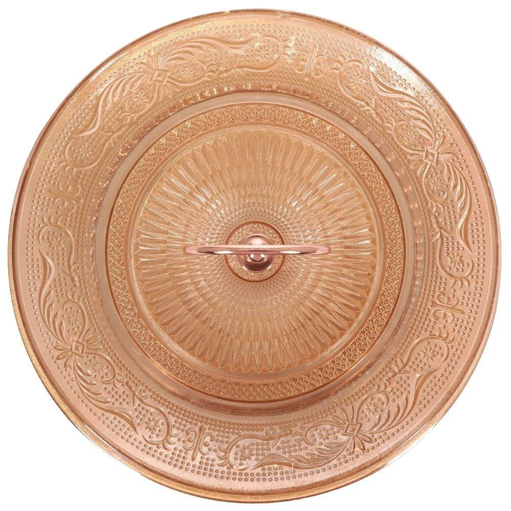 Two-tier serving platter for cakes, fruit and snacks