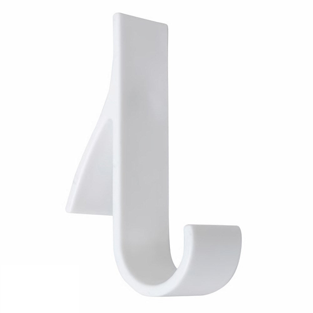Two white hooks for bathroom and room radiators