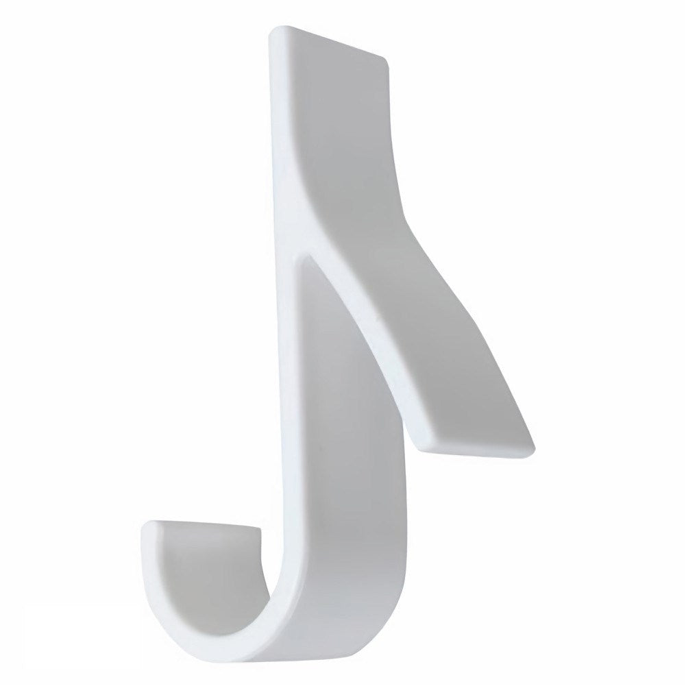 Two white hooks for bathroom and room radiators
