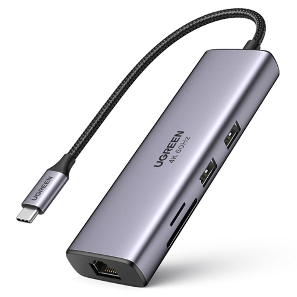 UGREEN 7-in-1 USB-C to USB-A/HDMI/SD/TF/PD/Ethernet RJ45 Adapter