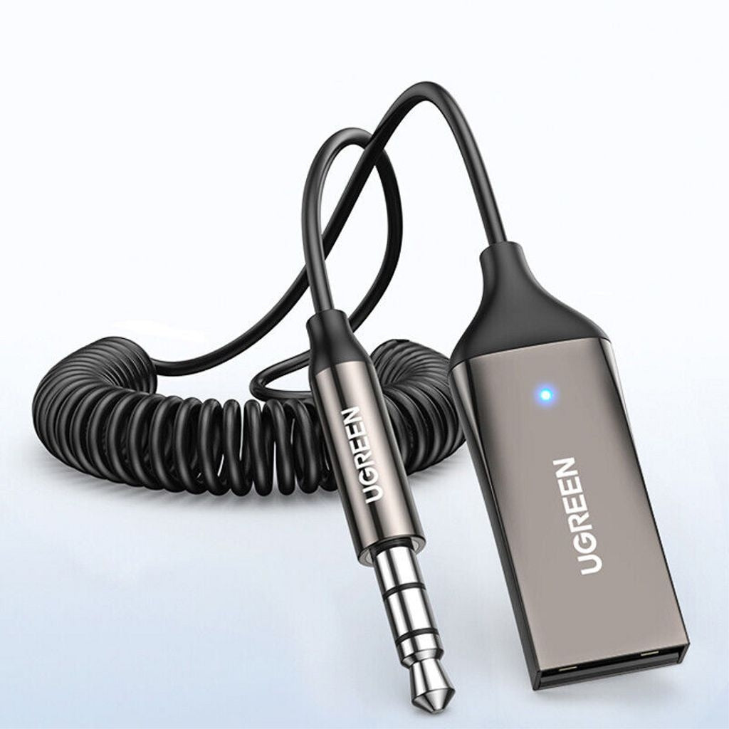 UGREEN Bluetooth 5.3 Receiver for Car USB/3.5mm Aux Adapter with Microphone