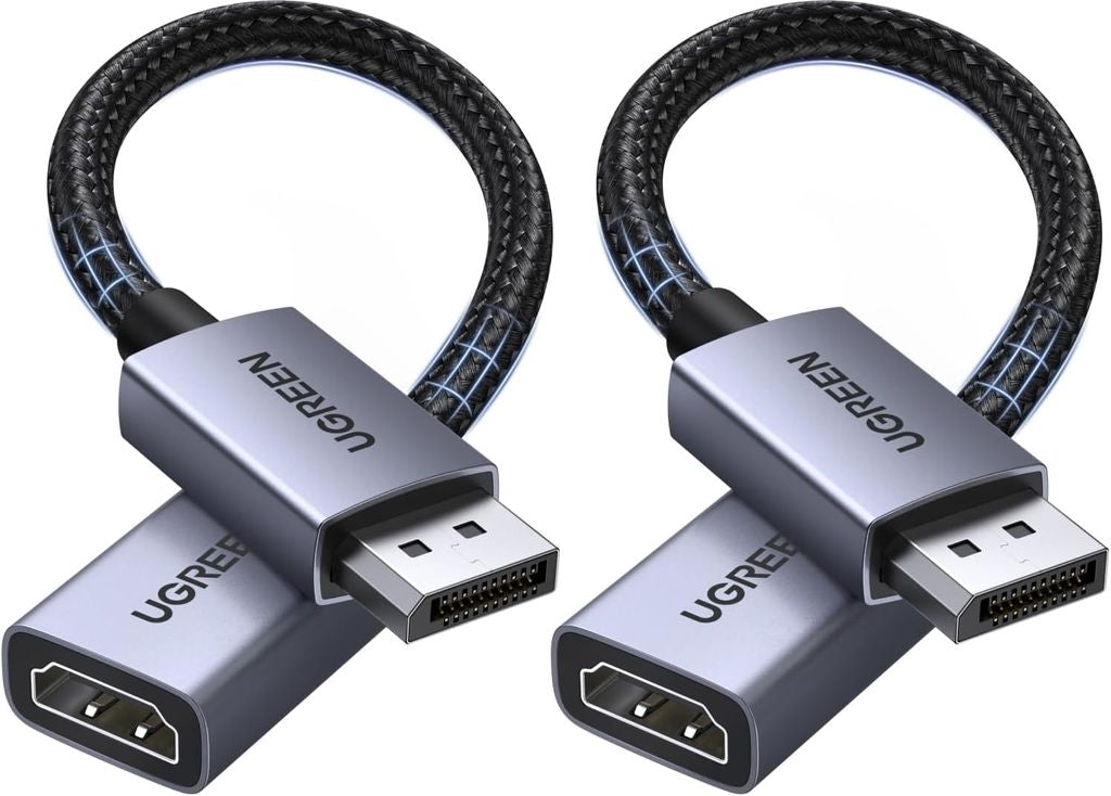 UGREEN DisplayPort male to HDMI female 4K Adapter Cable, 20cm - 2pcs
