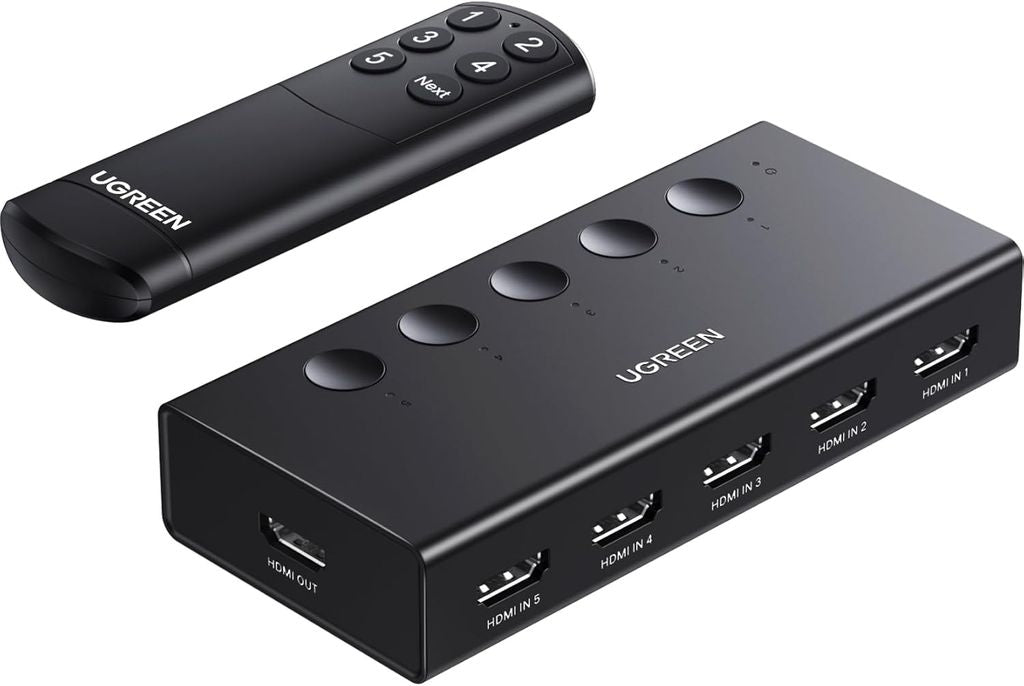 UGREEN HDMI Switch 5 in 1 out, 4K@60Hz - Black