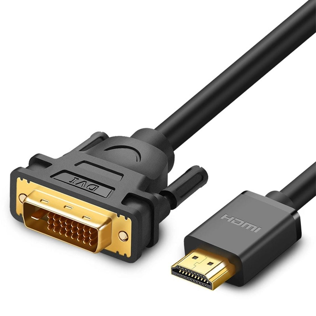UGREEN HDMI male to DVI male cable, bi-directional, 2m - Black