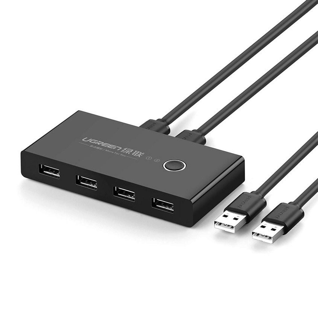 UGREEN Switch box 2x USB-A to 4x USB-A 2.0 - Black