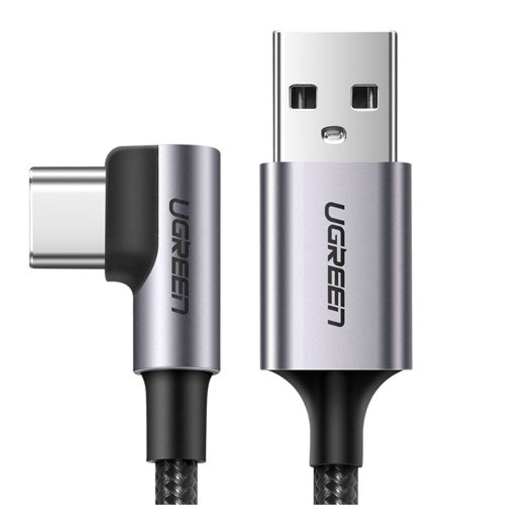 UGREEN USB-A to USB-C angled cable, 2m - Space Grey