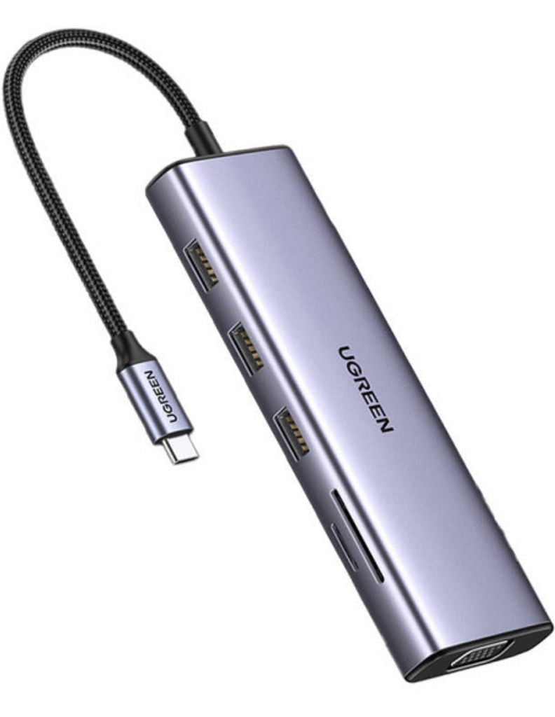 UGREEN USB-C 10-in-1 Adapter to USB-A/HDMI/VGA/RJ45/SD7TF/AUX 3.5mm/PD