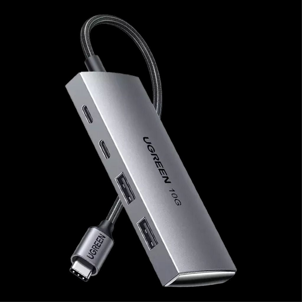 UGREEN USB-C Hub to 2x USB-A 3.2 / 2x USB-C Adapter, 10Gbps - Gray