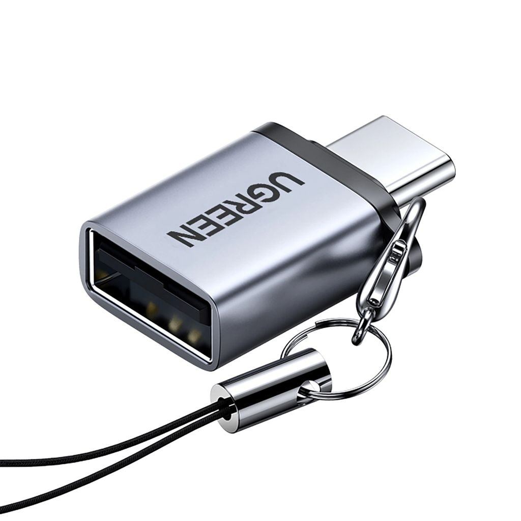 UGREEN USB-C to USB-A 3.0 Adapter with Strap - Grey