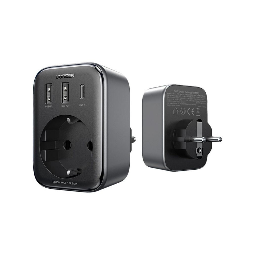 UGREEN Wall charger 30W (2xUSB/USB C/AC) / adapter EU