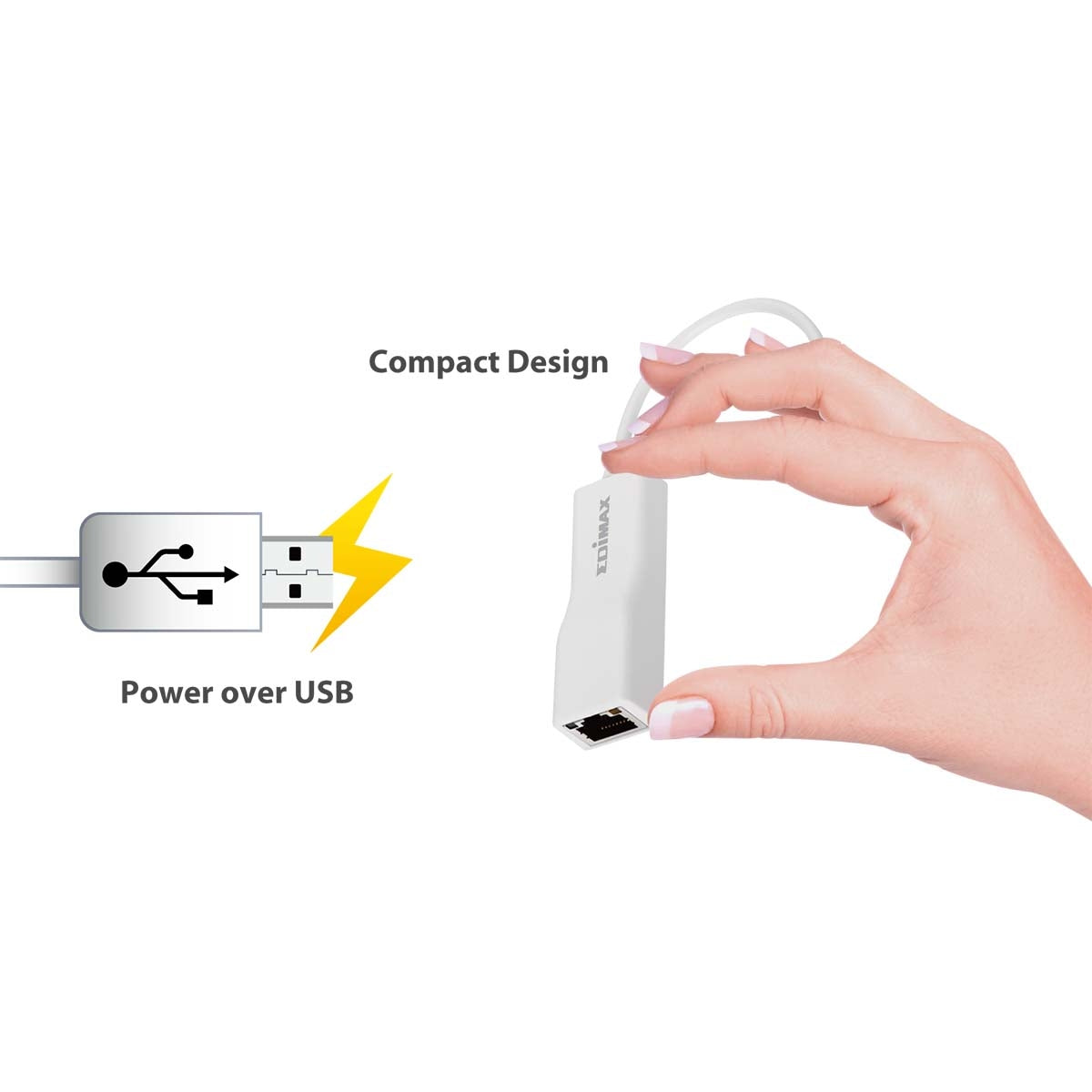 USB 2.0 Fast Ethernet Adapter 10/100 Mbit White