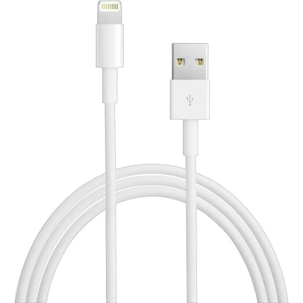 USB 2.0 cable with Lightning connector 2.4A, 12W, 1m - White