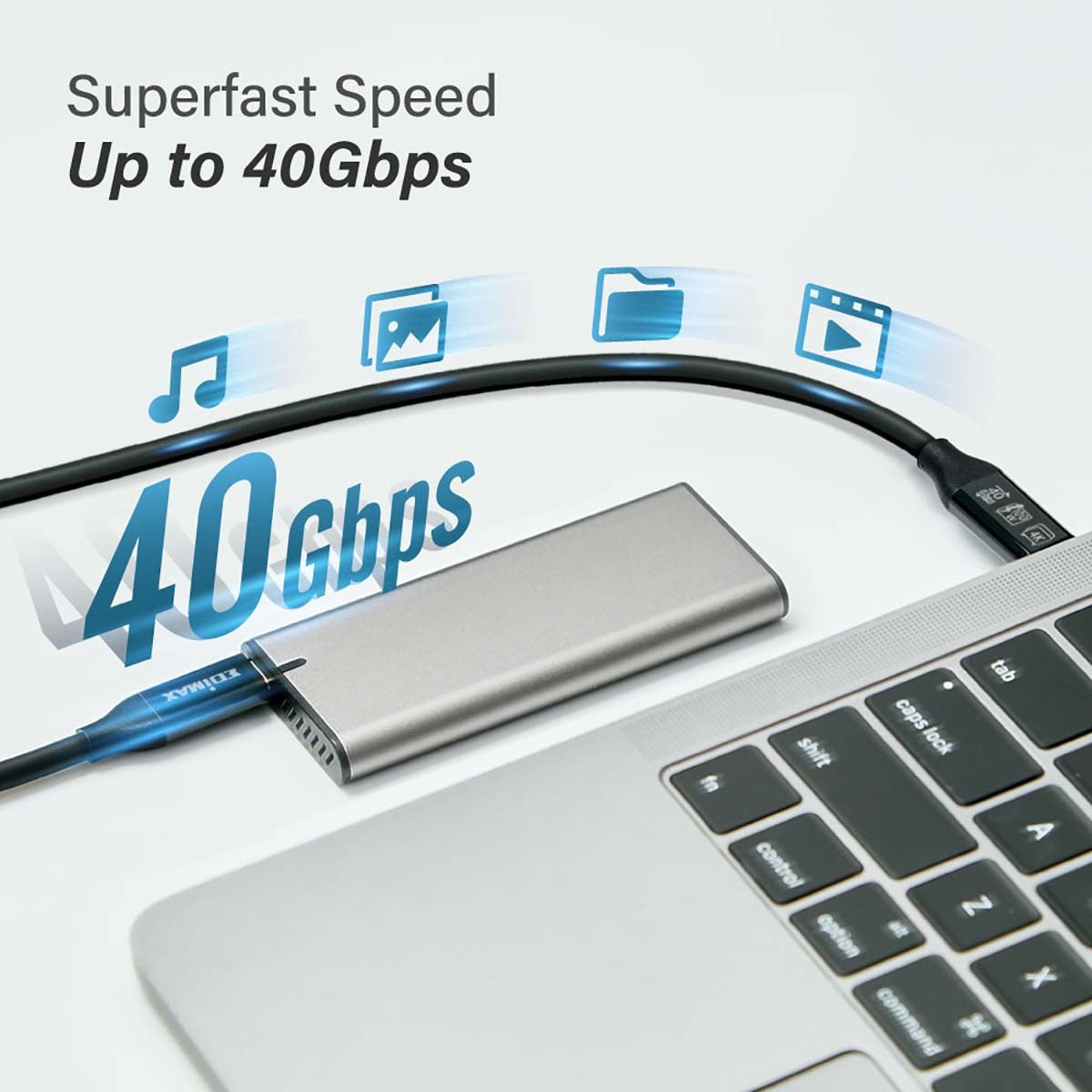 USB4/Thunderbolt3 Cable, 40G, 3 meter, Type C to Type C