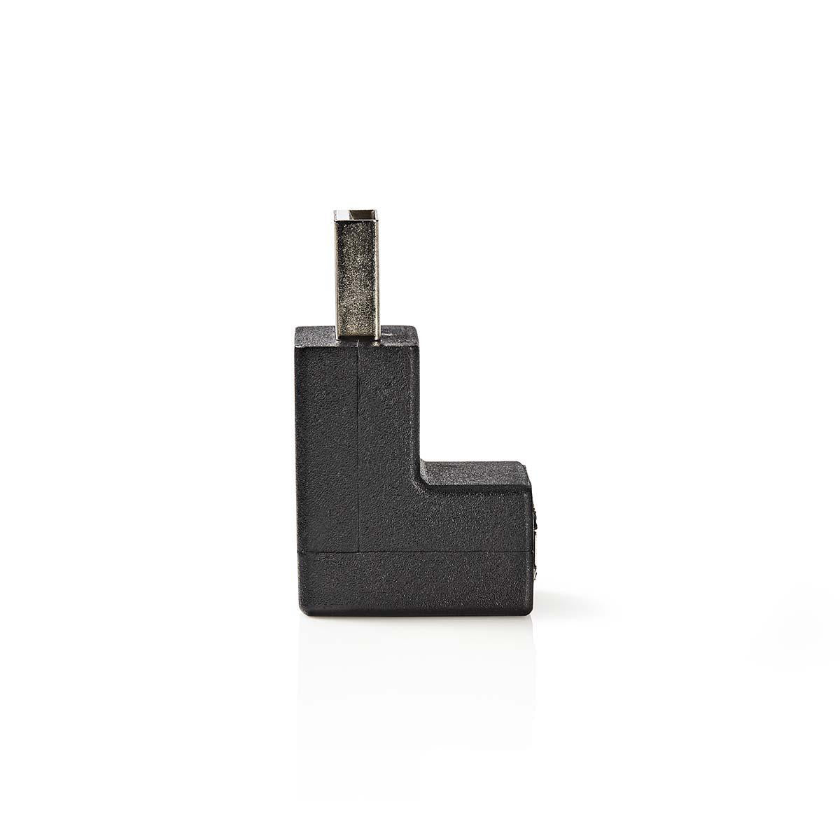 USB-A Adapter | USB 2.0 | USB-A Male | USB-A Female | 480 Mbps | Round | Nickel Plated | PVC | Black | Box