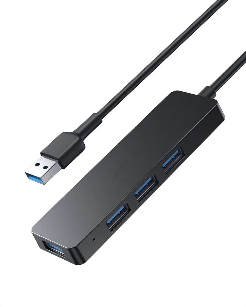 USB-A Hub, 4xUSB-A 3.0 - Black