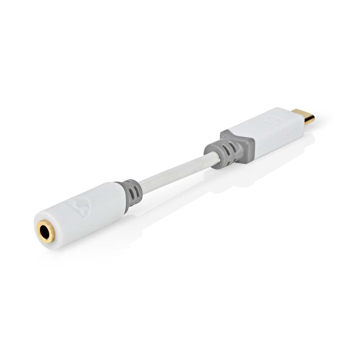 USB-C™ Adapter | USB 2.0 | USB-C™ Male | 3.5 mm Female | 0.10 m | Round | Gold Plated | PVC | White | Box