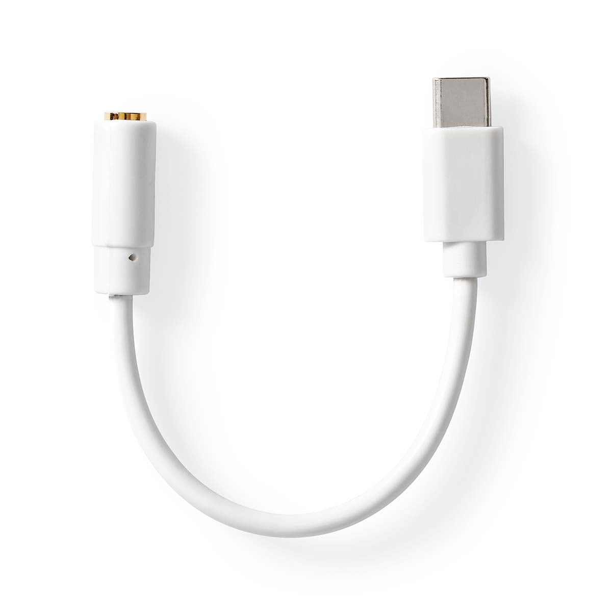 USB-C™ Adapter | USB 2.0 | USB-C™ Male | 3.5 mm Female | 0.10 m | Round | Nickel Plated | PVC | White | Box