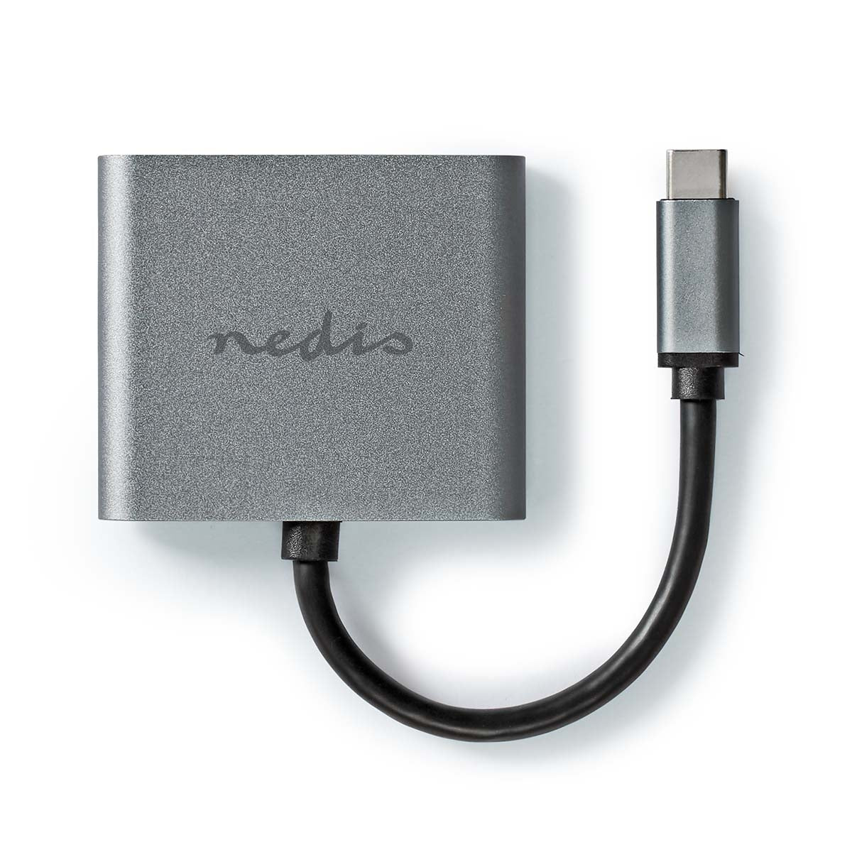 USB-C™ Adapter | USB 3.2 Gen 1 | USB-C™ Male | 2x HDMI™ | 4K@30Hz | 0.10 m | Round | Nickel Plated | PVC | Black | Box