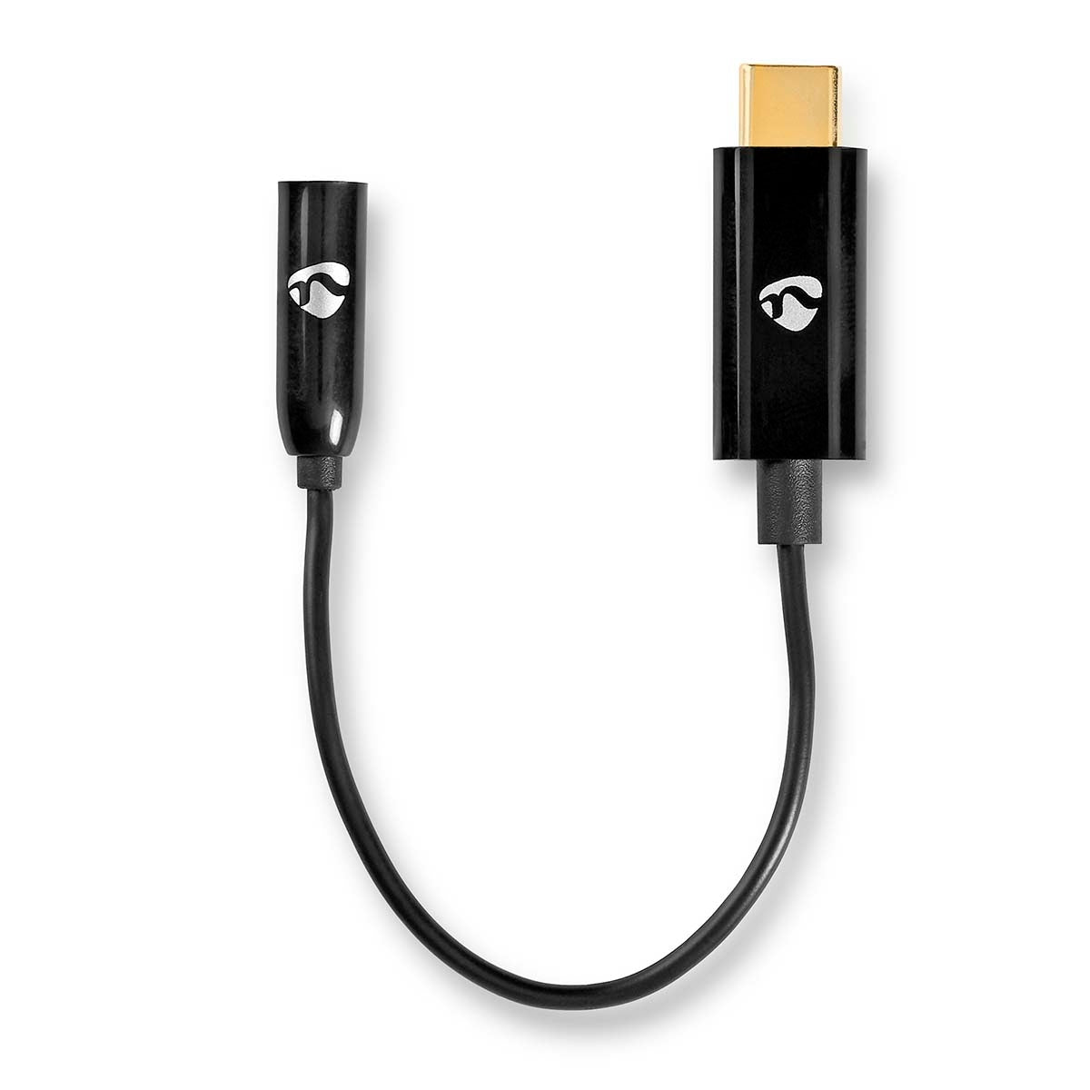 USB-C™ Adapter | USB 3.2 Gen 1 | USB-C™ Male | 3.5 mm Female | 0.15 m | Round | Nickel plated | PVC | Black | Box
