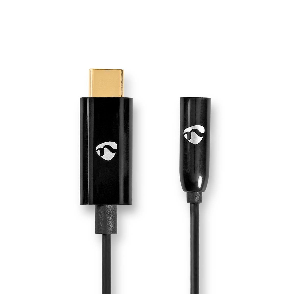 USB-C™ Adapter | USB 3.2 Gen 1 | USB-C™ Male | 3.5 mm Female | 0.15 m | Round | Nickel plated | PVC | Black | Box