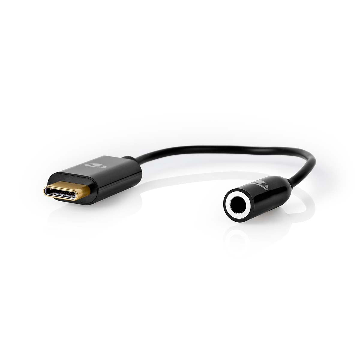 USB-C™ Adapter | USB 3.2 Gen 1 | USB-C™ Male | 3.5 mm Female | 0.15 m | Round | Nickel plated | PVC | Black | Box