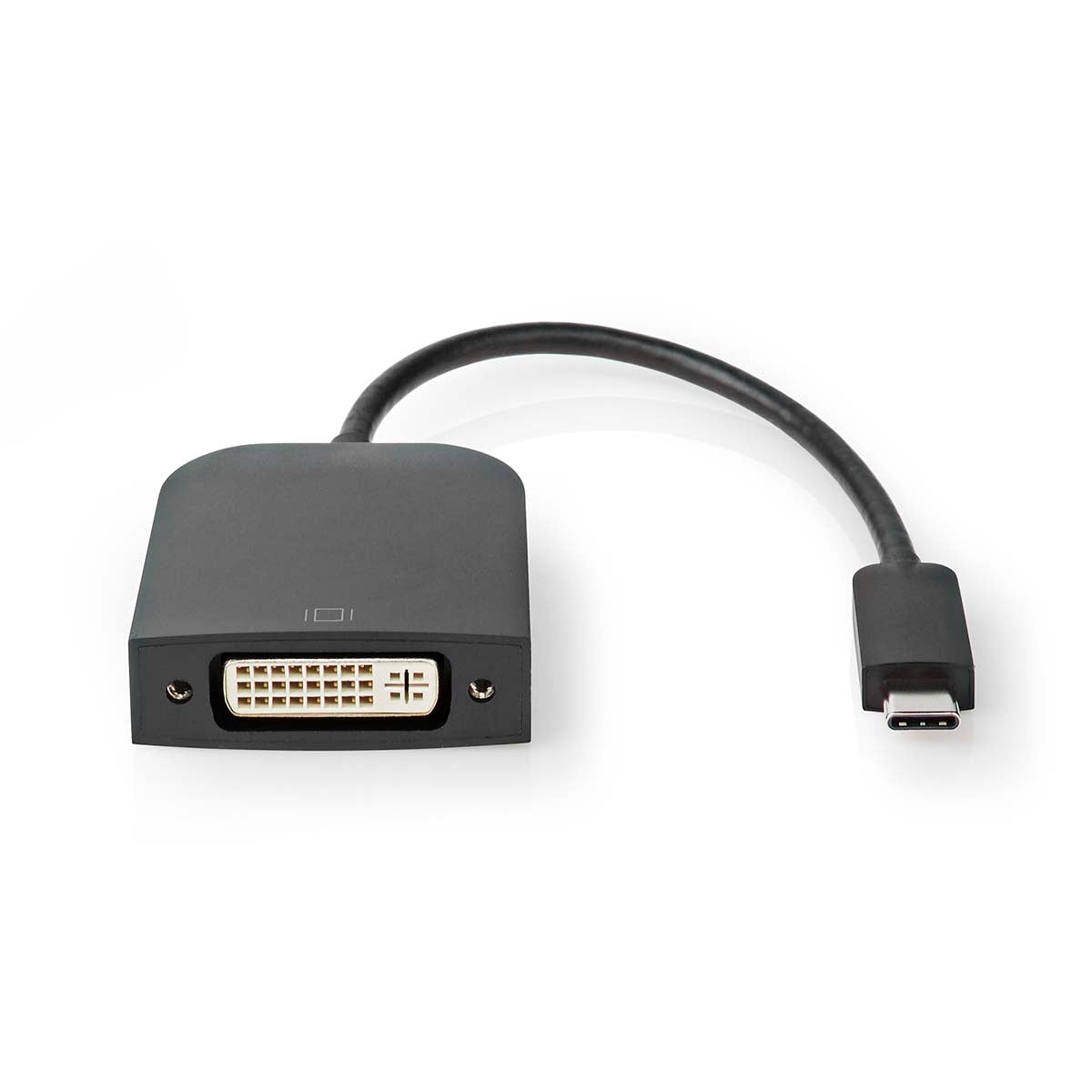 USB-C™ Adapter | USB 3.2 Gen 1 | USB-C™ Male | DVI-D 24+1-Pin Female | 1080p | 0.20 m | Round | Nickel Plated | PVC | Black | Box