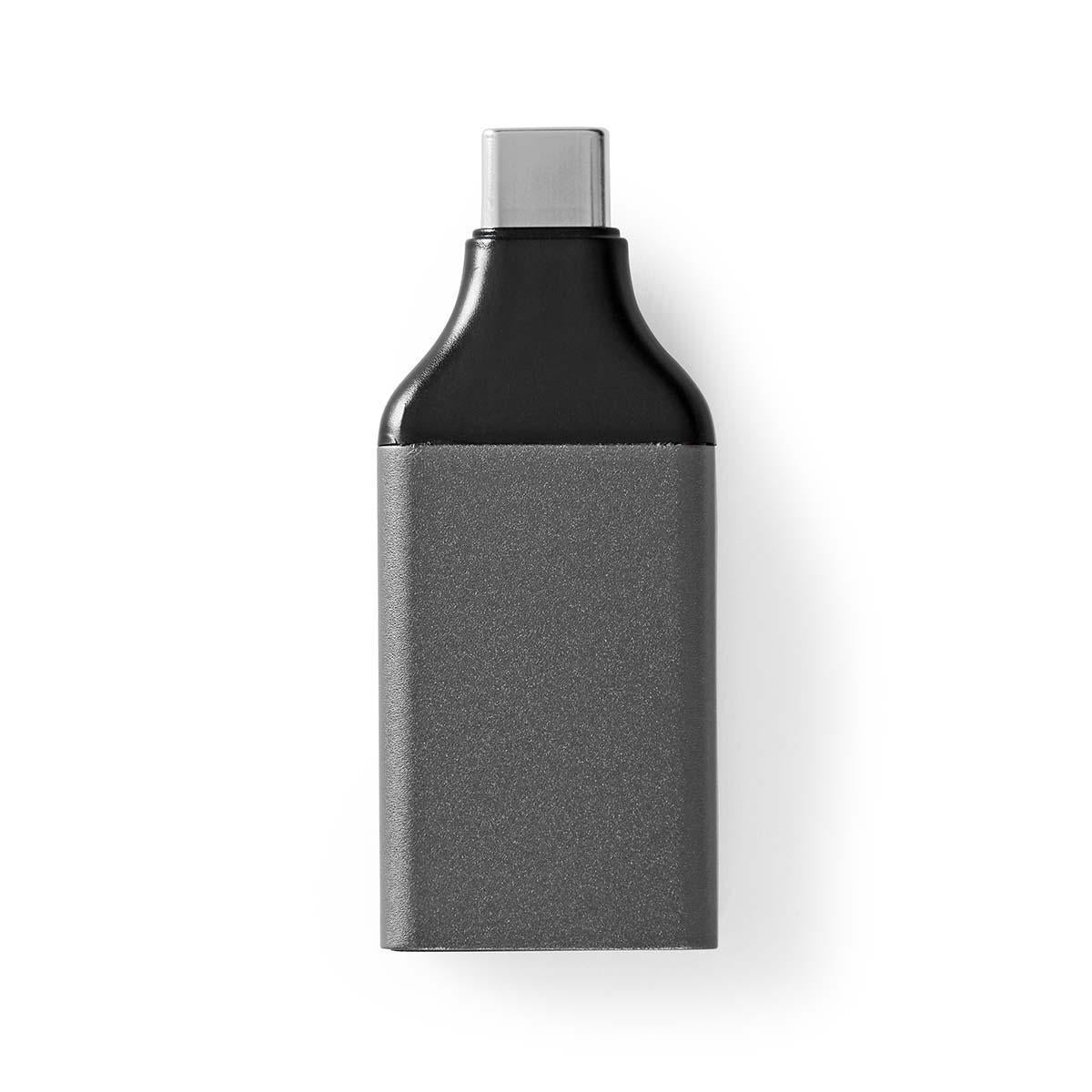 USB-C™ Adapter | USB 3.2 Gen 1 | USB-C™ Male | DisplayPort Female | 4K@60Hz | Round | Nickel Plated | Grey/Black | Envelope