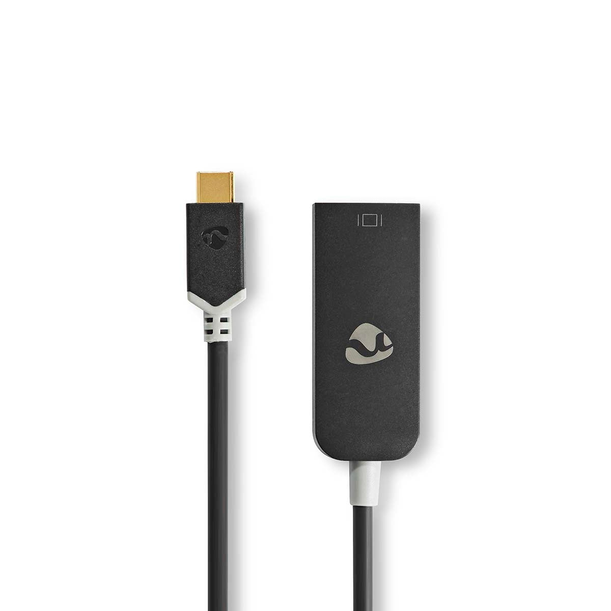 USB-C™ Adapter | USB 3.2 Gen 1 | USB-C™ Male | DisplayPort Female | 8K@30Hz | 0.20 m | Round | Gold Plated | PVC | Anthracite | Cardboard box with window