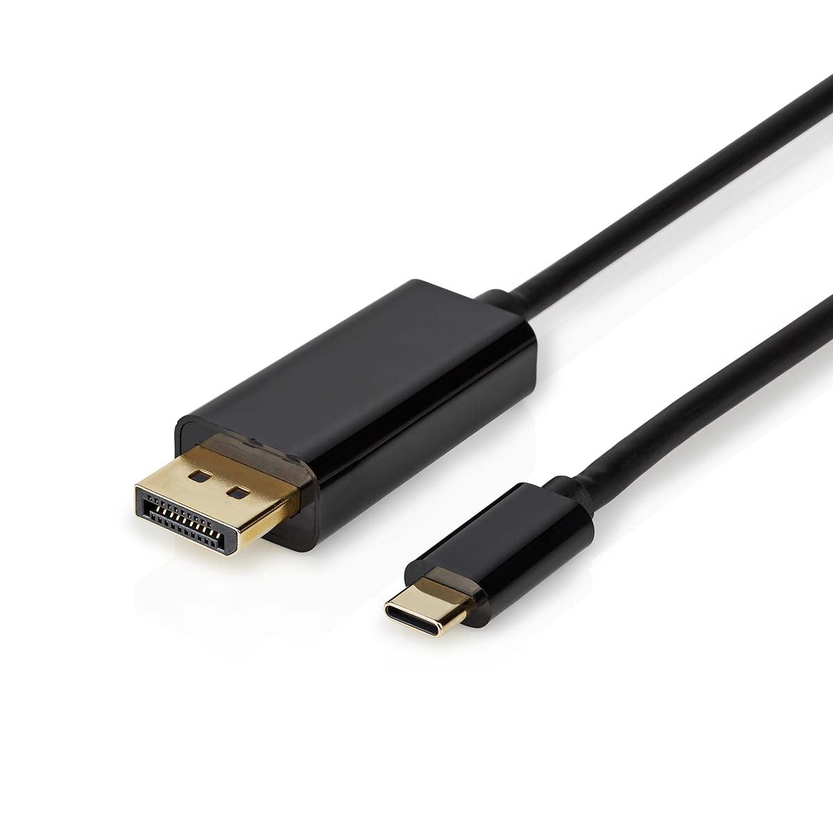 USB-C™ Adapter | USB 3.2 Gen 1 | USB-C™ Male | DisplayPort Male | 4K@60Hz | 2.00 m | Round | Gold Plated | PVC | Black | Box