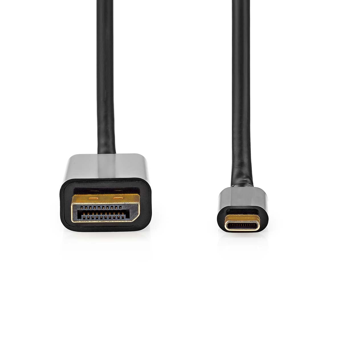 USB-C™ Adapter | USB 3.2 Gen 1 | USB-C™ Male | DisplayPort Male | 4K@60Hz | 2.00 m | Round | Gold Plated | PVC | Black | Label
