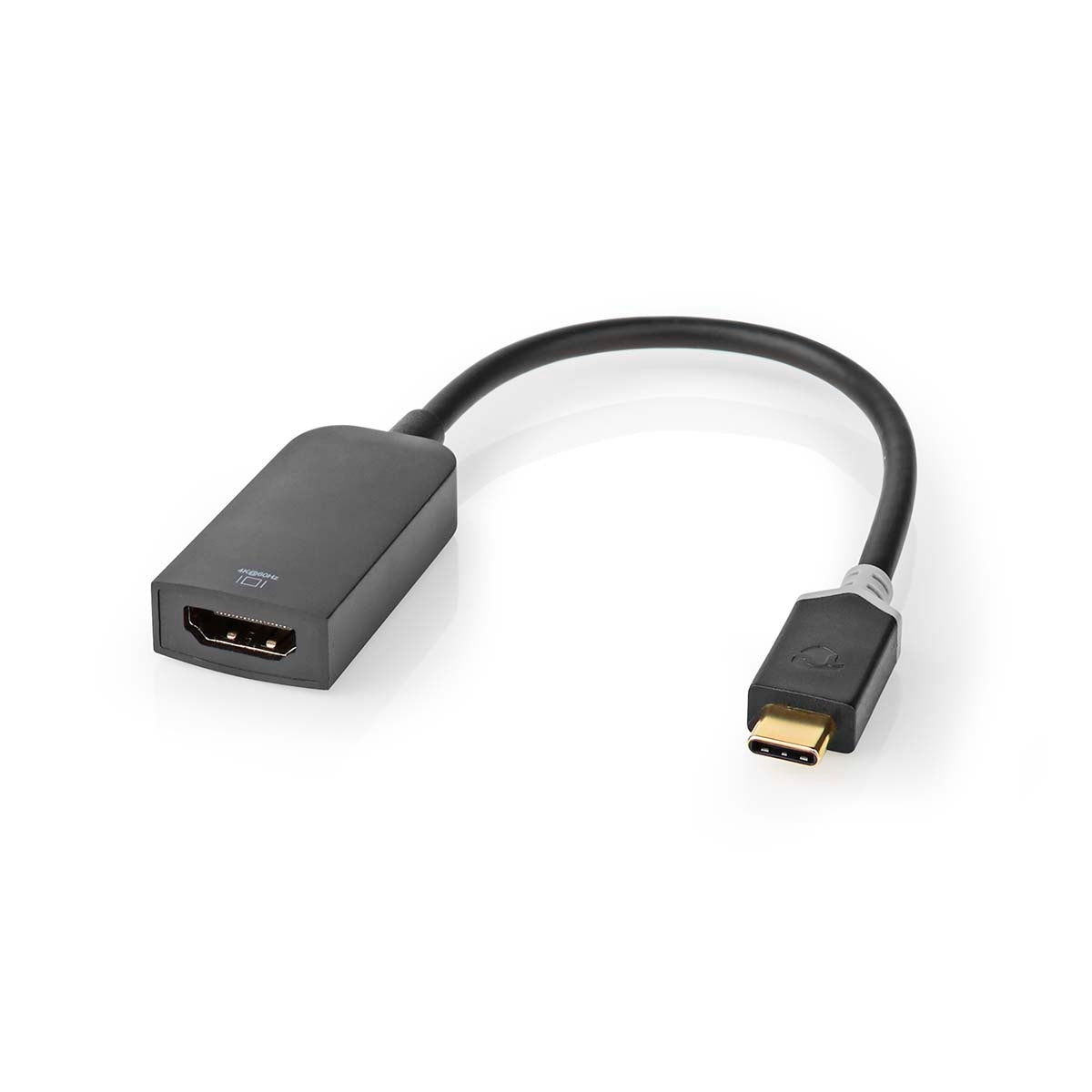 USB-C™ Adapter | USB 3.2 Gen 1 | USB-C™ Male | HDMI™ Female | 4K@60Hz | 0.20 m | Round | Gold Plated | PVC | Anthracite | Window Box with Euro Lock