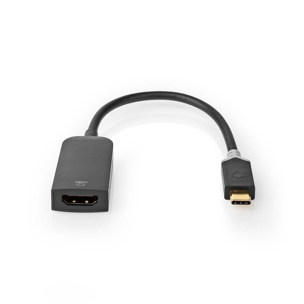 USB-C™ Adapter | USB 3.2 Gen 1 | USB-C™ Male | HDMI™ Female | 4K@60Hz | 0.20 m | Round | Gold Plated | PVC | Anthracite | Window Box with Euro Lock