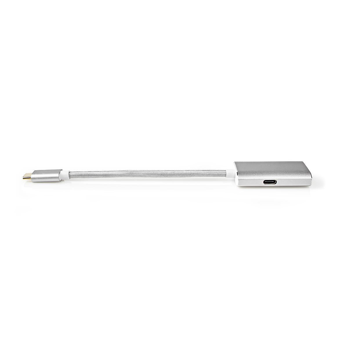 USB-C™ Adapter | USB 3.2 Gen 1 | USB-C™ Male | Mini DisplayPort Female | Power delivery | 0.20 m | Round | Gold Plated | Braided / Nylon | Silver | Carton with covered window