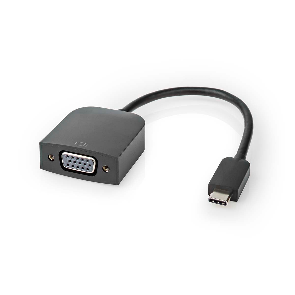 USB-C™ Adapter | USB 3.2 Gen 1 | USB-C™ Male | VGA Female | 1920x1200 | 5 Gbps | 0.20 m | Round | Nickel Plated | PVC | Black | Box