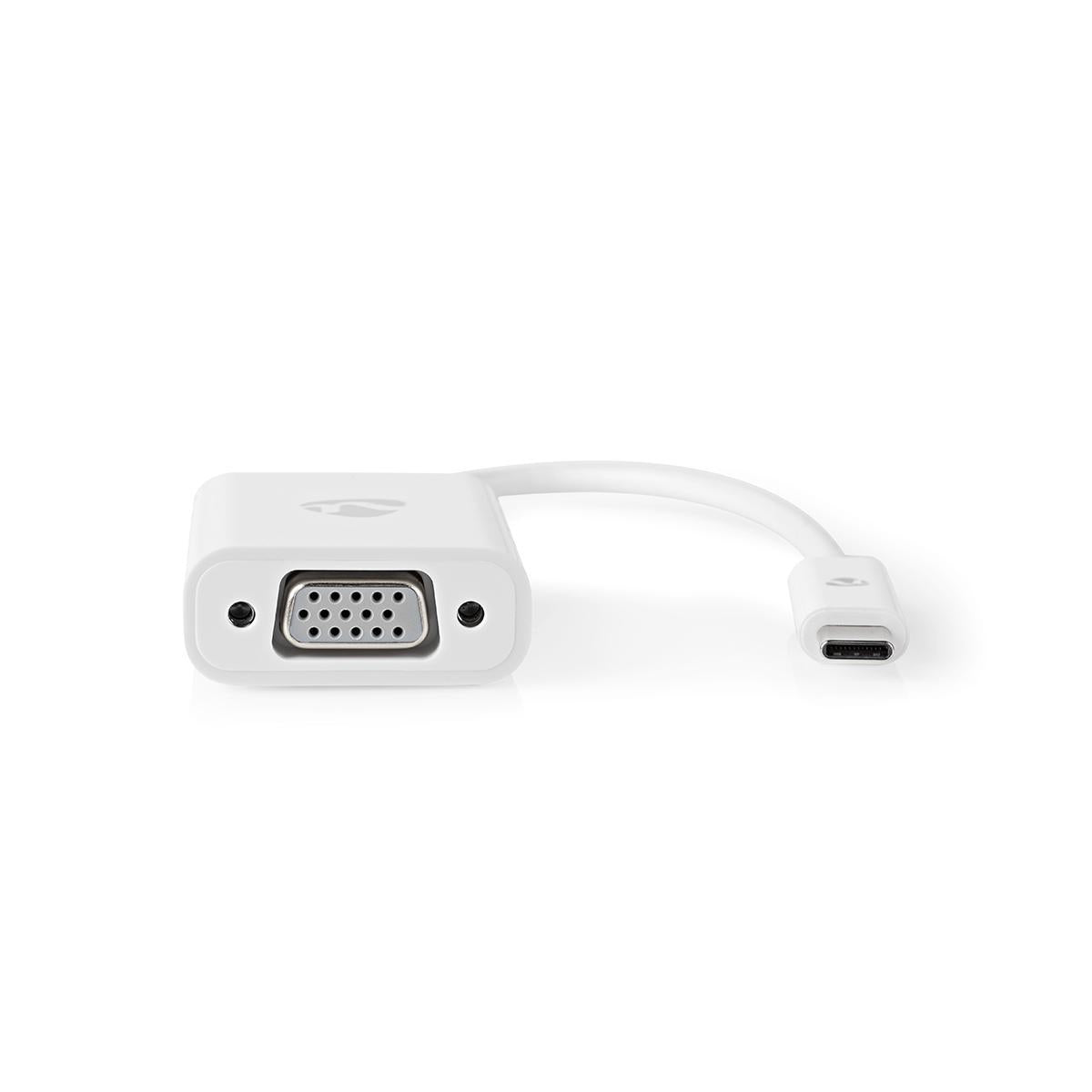 USB-C™ Adapter | USB 3.2 Gen 1 | USB-C™ Male | VGA female 15p | 1080p | 5 Gbps | 0.20 m | Round | Nickel Plated | PVC | White | Plastic bag