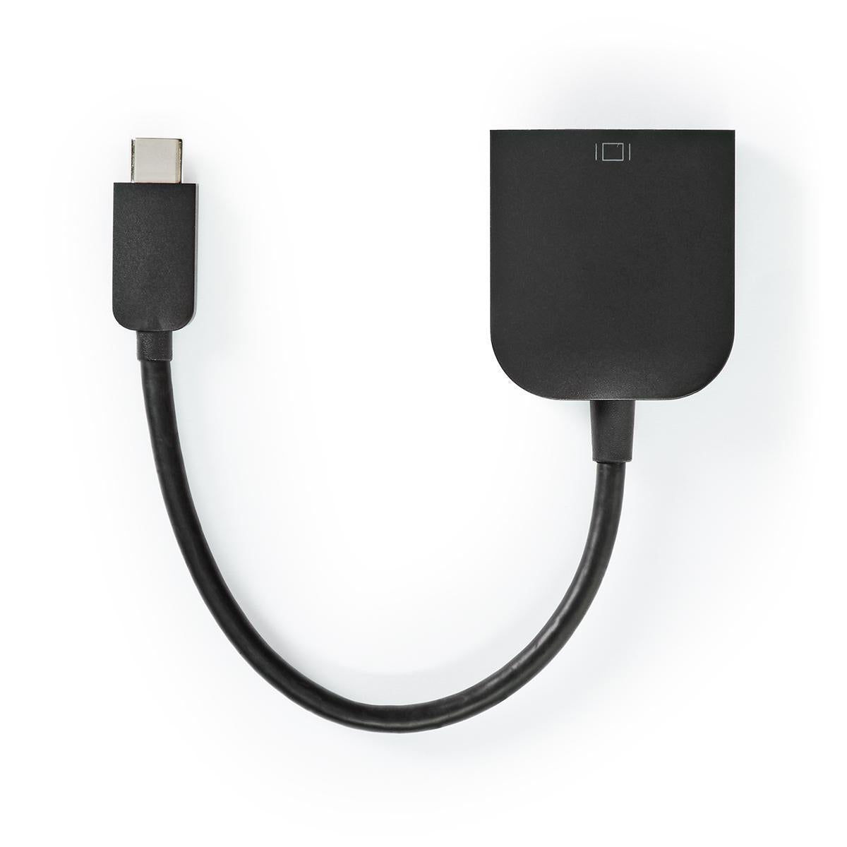 USB-C™ Adapter | USB 3.2 Gen 1 | USB-C™ Male | VGA female 15p | 1920x1200 | 5 Gbps | 0.20 m | Round | Nickel Plated | PVC | Black | Plastic bag