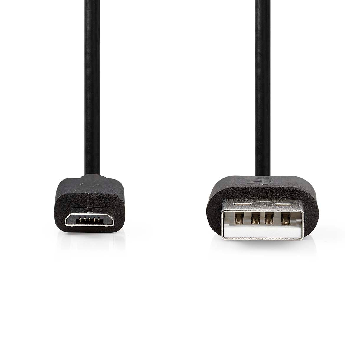 USB Cable | USB 2.0 | USB-A Male | USB Micro-B Male | 9 W | 480 Mbps | Nickel Plated | 5.00 m | Round | PVC | Black | Label