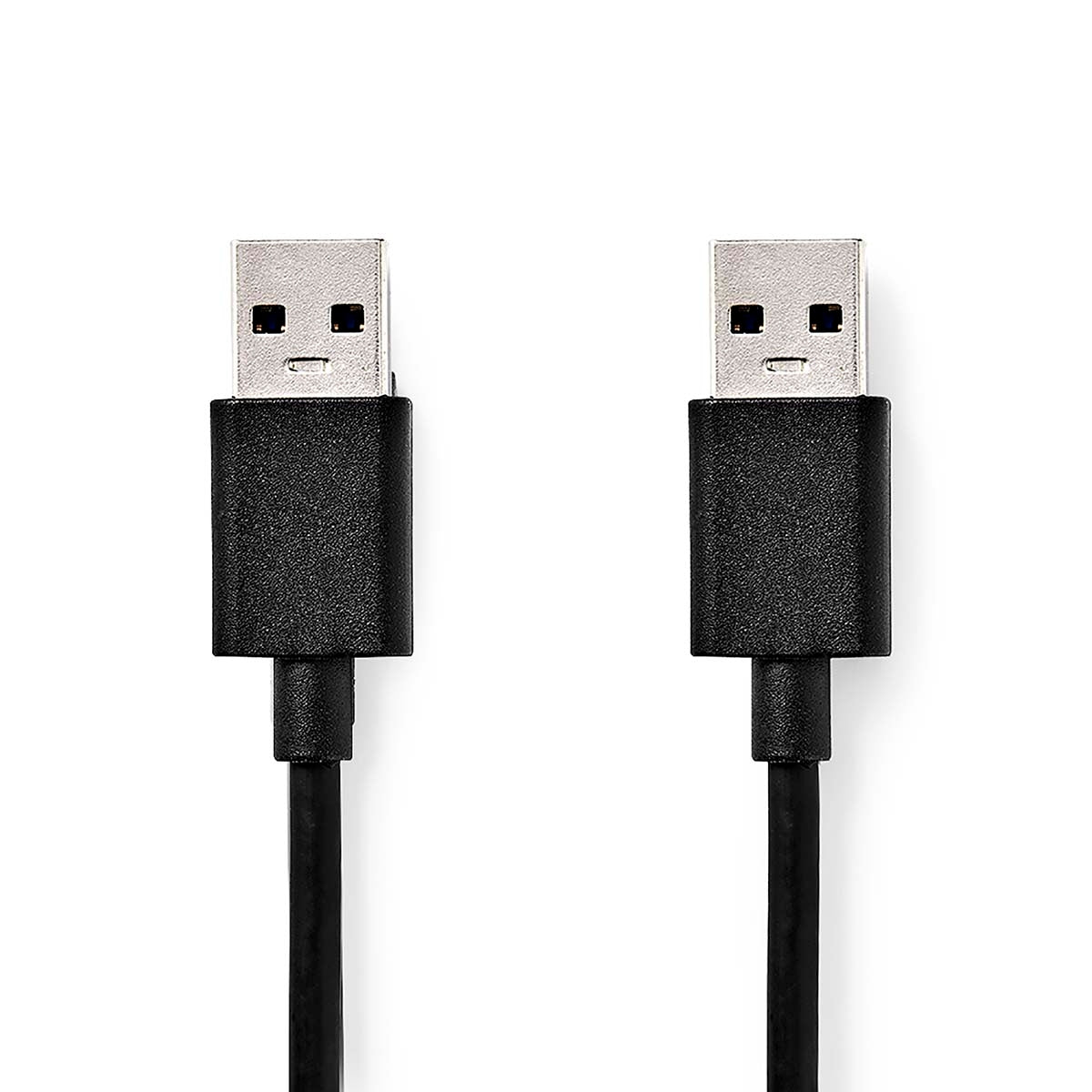 USB Cable | USB 3.2 Gen 1 | USB-A Male | USB-A Male | 5 Gbps | Nickel Plated | 2.00 m | Round | PVC | Black | Label