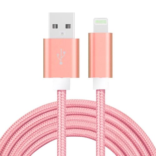 USB Cable with Lightning Connector for iPhone & iPad, 2.1A, 2m - Pink