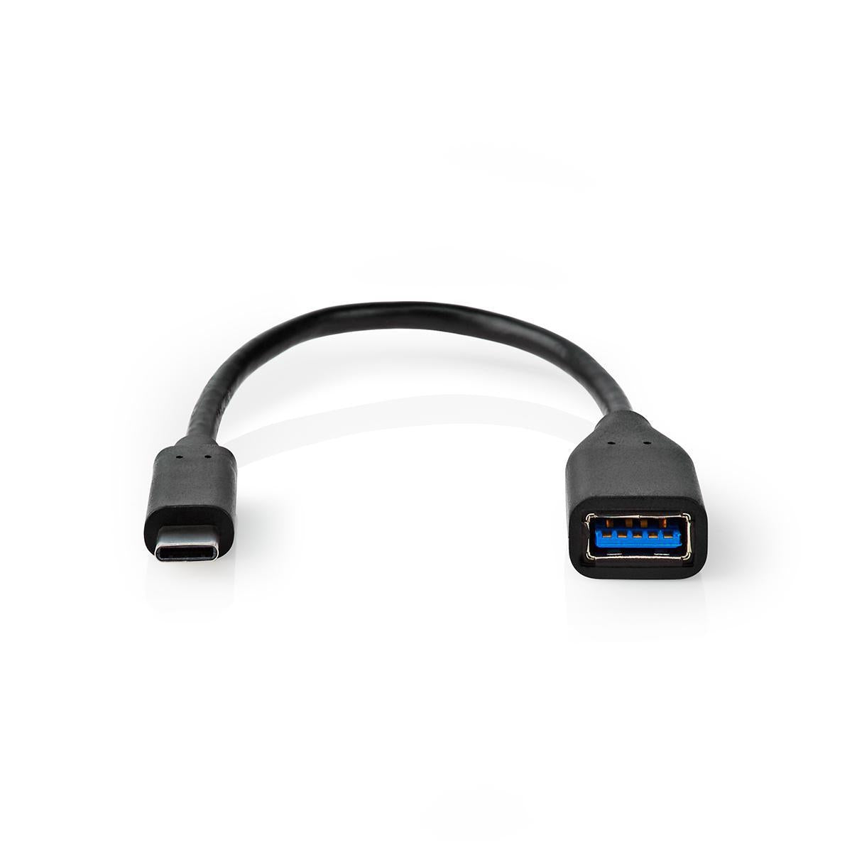 USB-C to USB-A Adapter, 5 Gbps, OTG, 0.20 m, Black