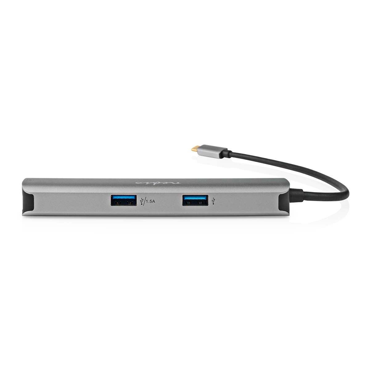 USB Multi-Port Adapter | USB 3.2 Gen 1 | USB-C™ Male | HDMI™ Output / RJ45 Female / 2x USB-A Female / 2x USB-C™ | 5 Gbps | 0.20 m | Round | Gold Plated | PVC | Anthracite | Box