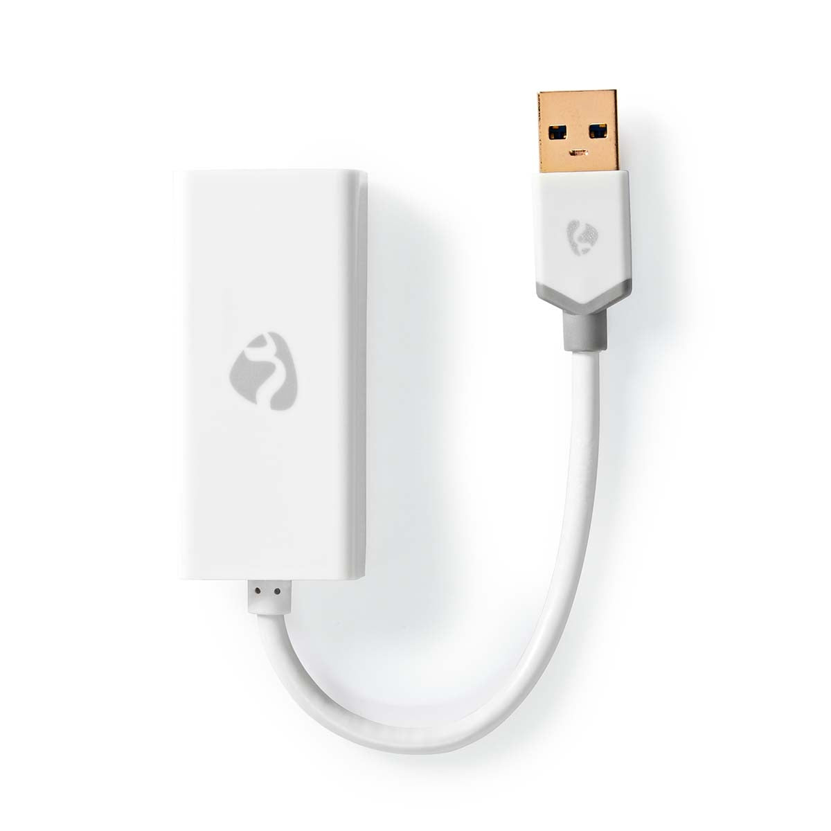 USB Network Card | USB 3.2 Gen 1 | 1 Gbps | USB-A Male | RJ45 Female | 0.20 m | Round | Gold Plated | Bare Copper | White | Box