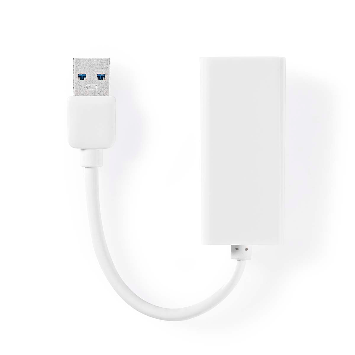 USB Network Card | USB 3.2 Gen 1 | 1 Gbps | USB-A Male | RJ45 Female | 0.20 m | Round | Nickel Plated | Bare Copper | White | Box