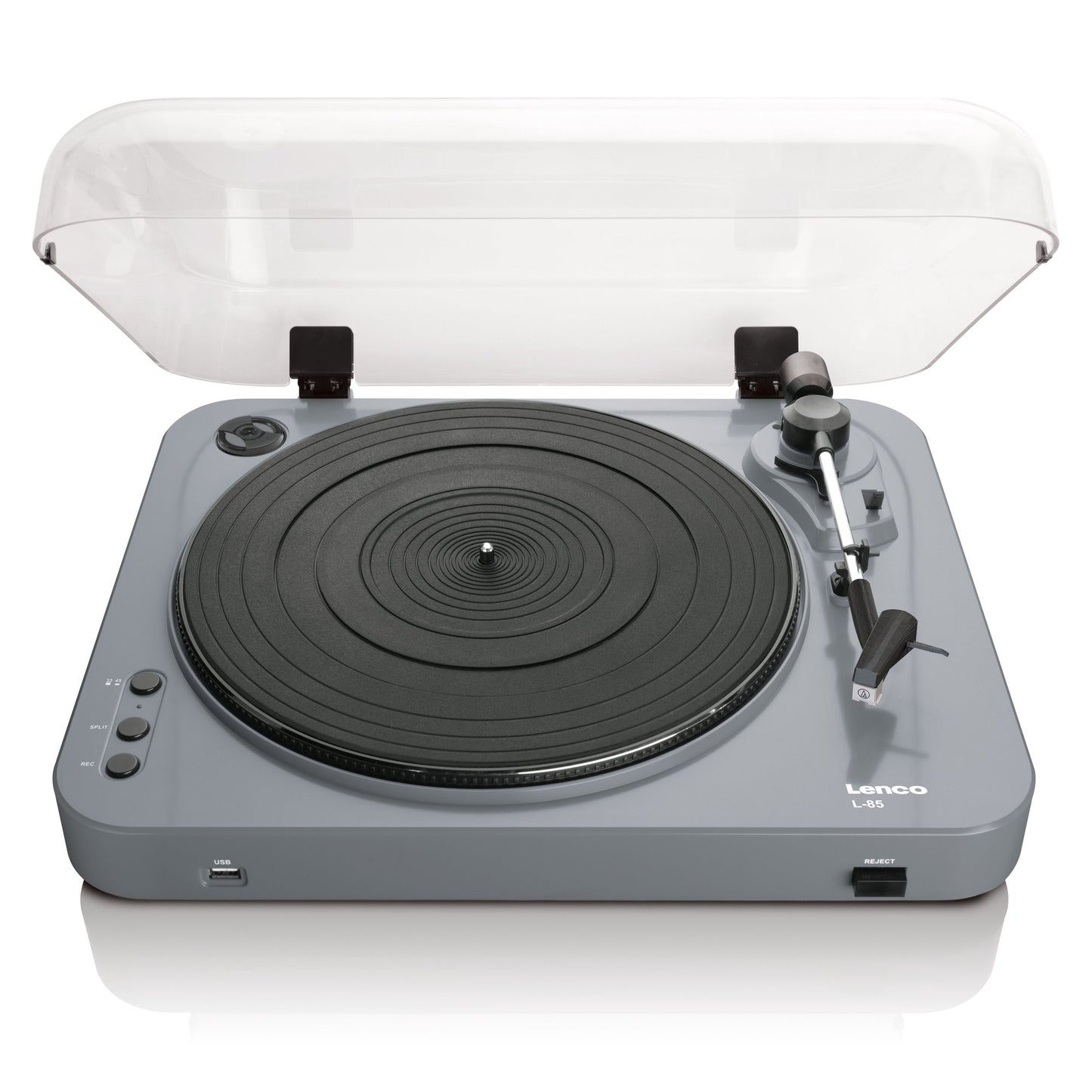 USB Record Player, Semi-Automatic, Grey, 33/45 RPM