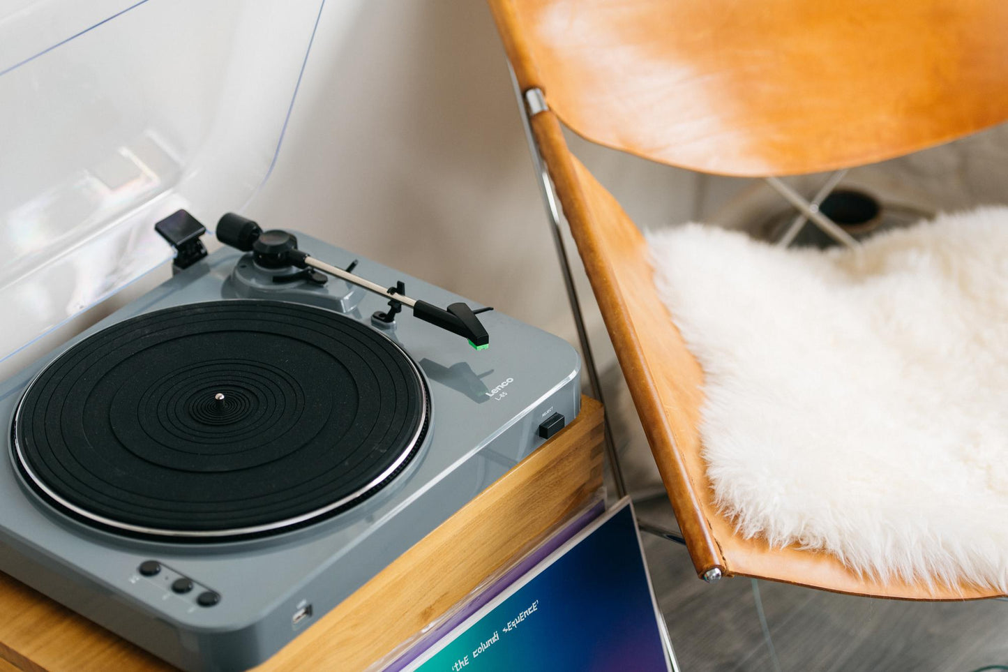 USB Record Player, Semi-Automatic, Grey, 33/45 RPM