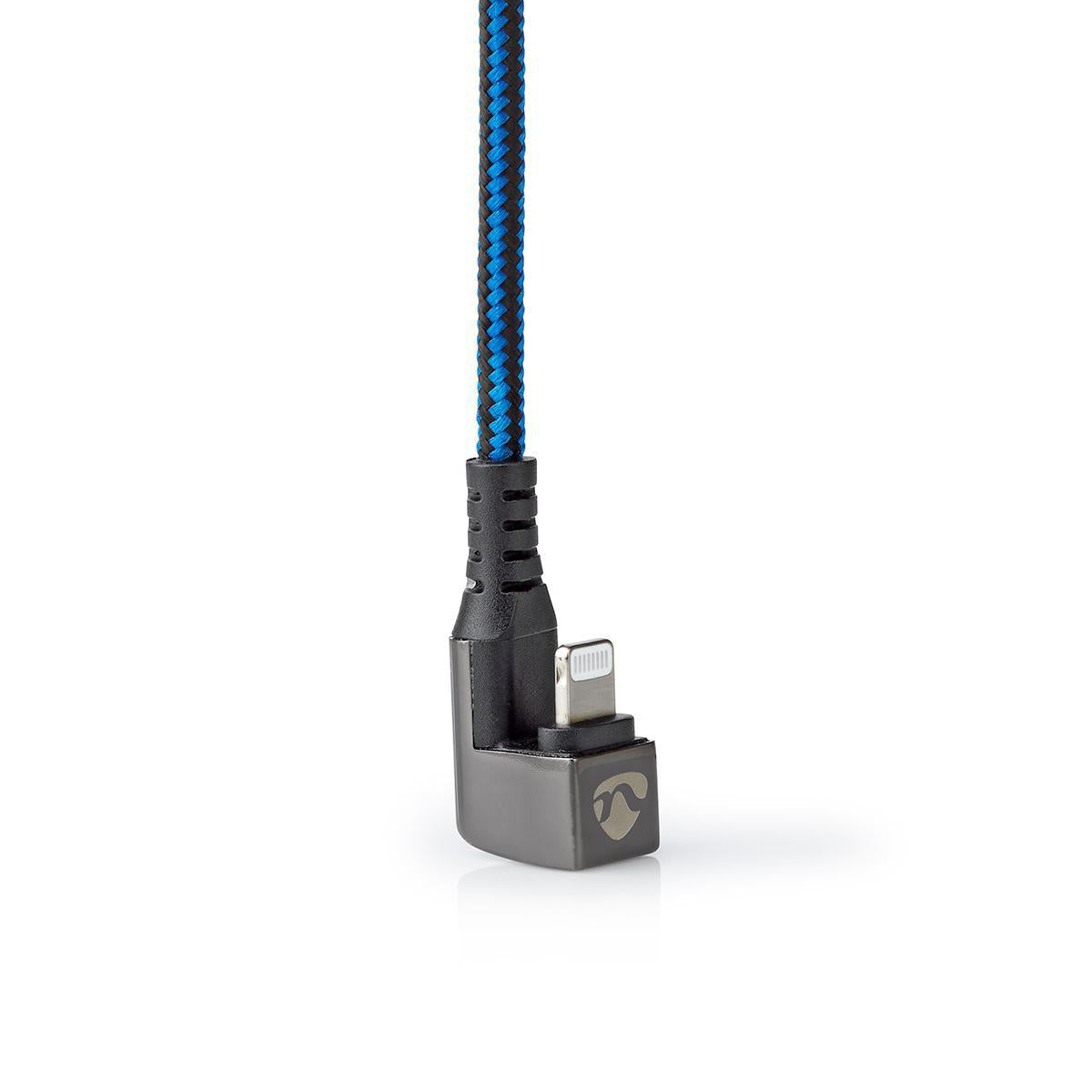 USB cable | USB 2.0 | Apple Lightning, 8-pin | USB-C™ Male | 60 W | 480 Mbps | Nickel Plated | 2.00 m | Round | Braided / Nylon | Blue / Black | Carton with covered window
