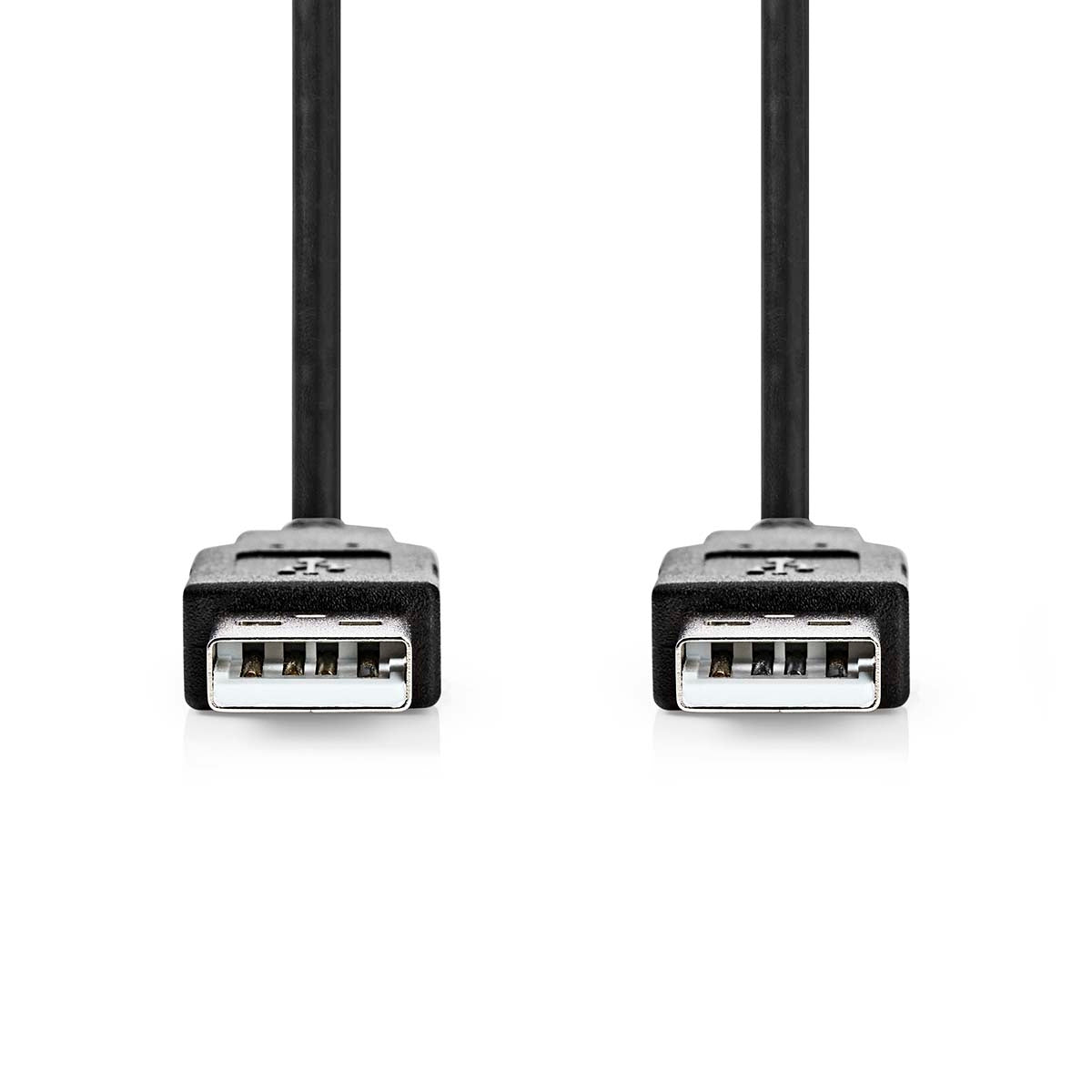 USB cable | USB 2.0 | USB-A Male | USB-A Male | 480 Mbps | Nickel Plated | 2.00 m | Round | PVC | Black | Envelope