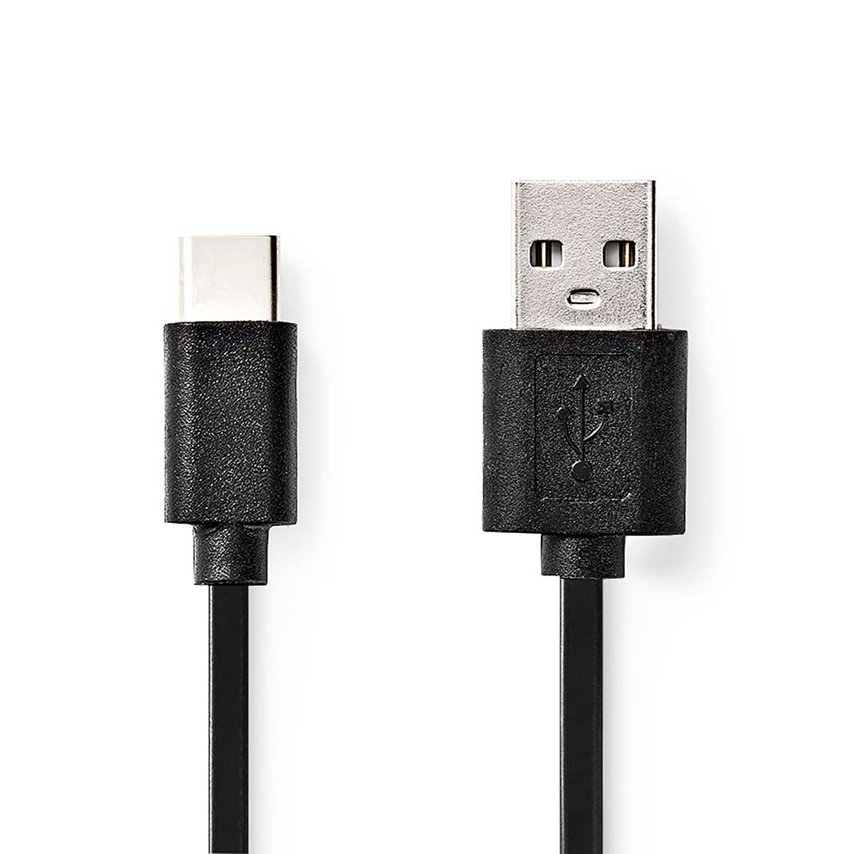 USB cable | USB 2.0 | USB-A Male | USB-C™ Male | 15 W| 480 Mbps | Nickel Plated | 1.00 m | Round | PVC | Black | Label