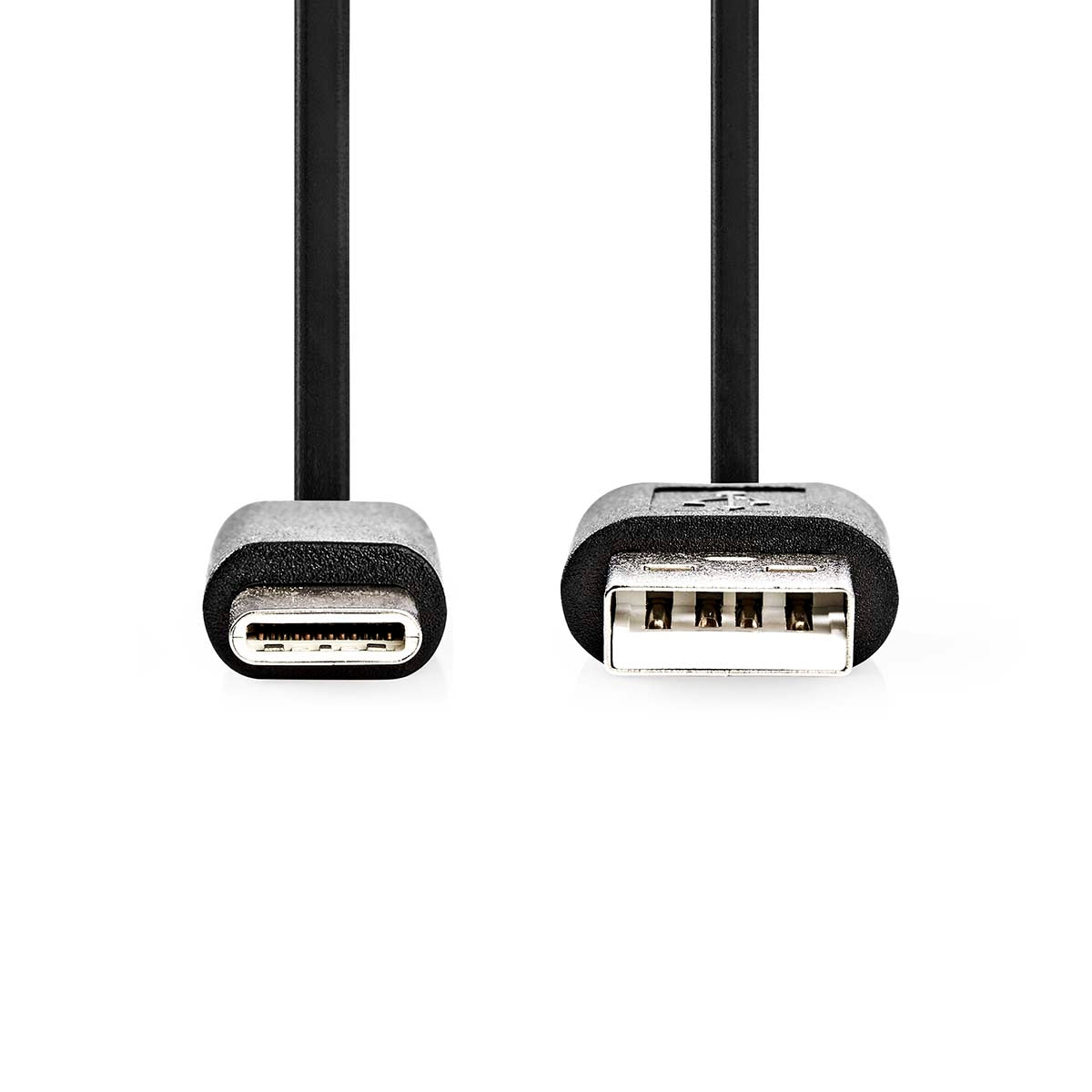 USB cable | USB 2.0 | USB-A Male | USB-C™ Male | 15 W| 480 Mbps | Nickel Plated | 1.00 m | Round | PVC | Black | Label